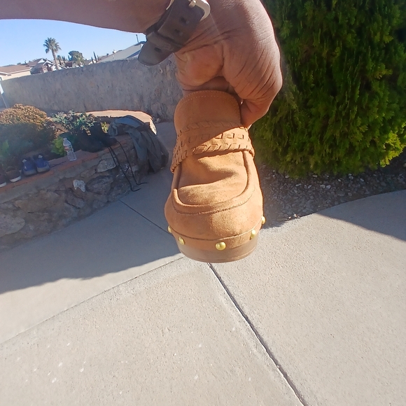 Indigo Tan Studded Mules - Picture 3 of 12